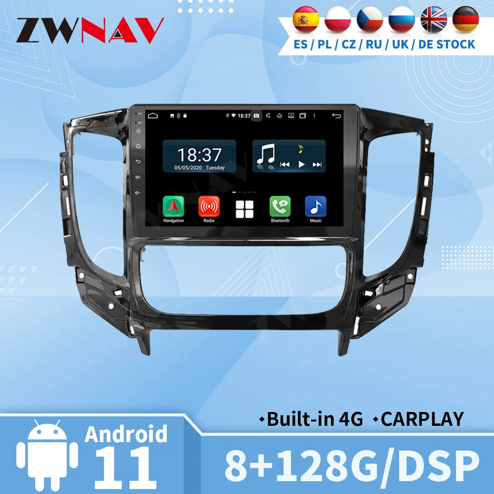 

Carplay радио GPS для Mitsubishi Triton L200 2015 2016 2017 2018 Автомобильный мультимедийный центральный 2 Din Android Авто экран стерео