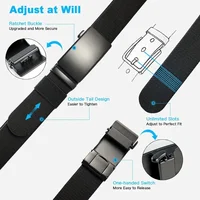 New Golf Sports Elastic Belt Tactical Belt Metal Automatic Buckle Tough Stretch Nylon Men Military Belt 115-150CM Big Size Belts 3