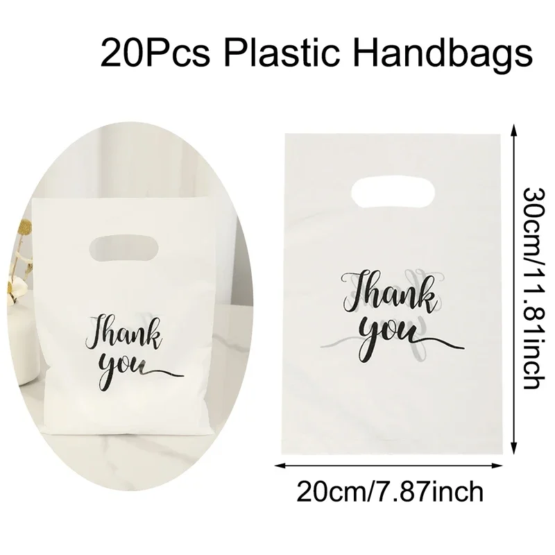 HOIXWEET Thank You Bags - Bulk Plastic Shopping Bags, Extra Thick, Loop - View #5