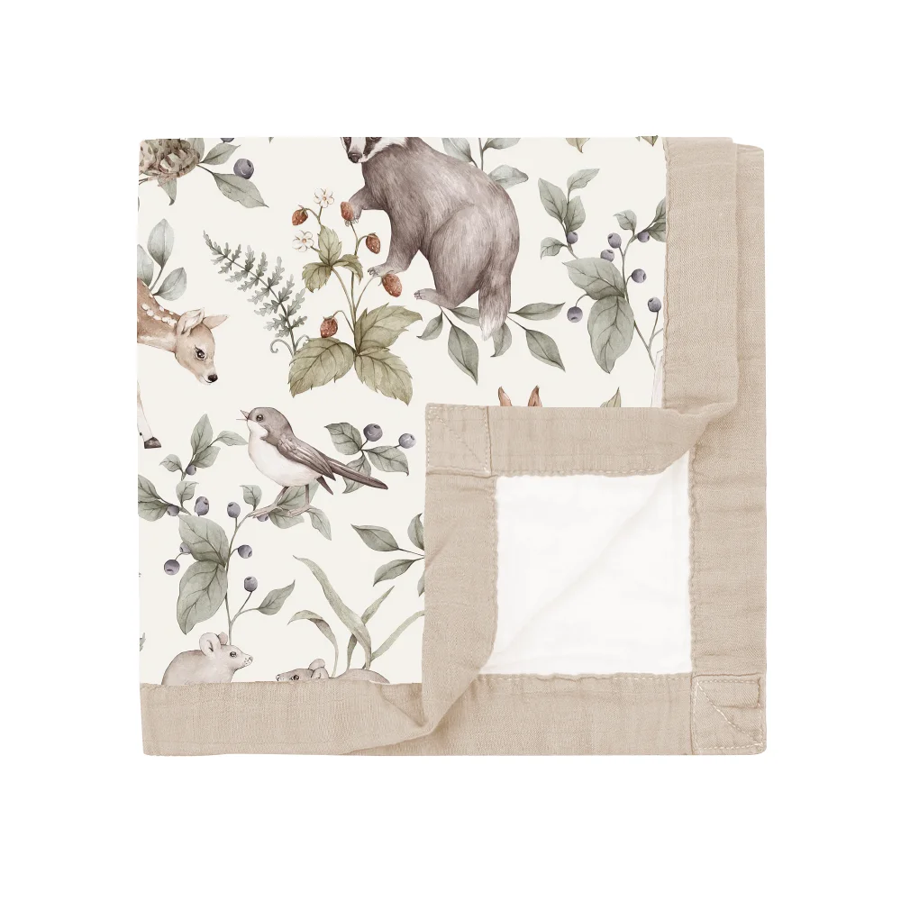 Cotton Blanket Baby Blanket Bamboo Cotton Baby Swaddle Newborn Quilt Size 120x150cm