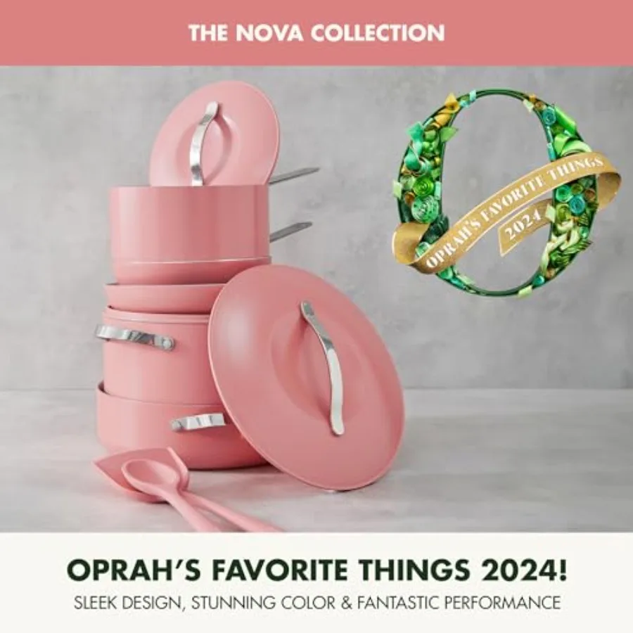 Nova 10‑Piece PFAS‑Free Ceramic Cookware Set – Coral 2