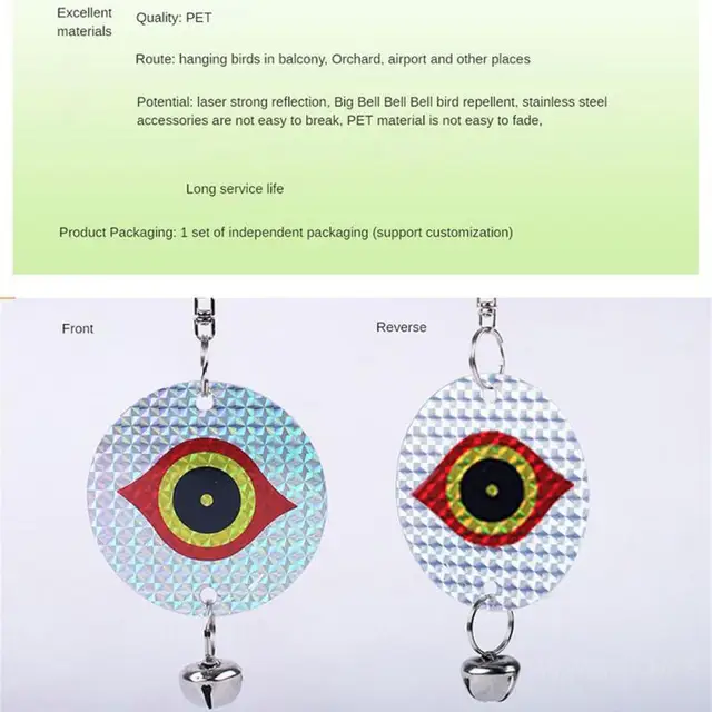 Bagoly Szemek Kétoldalas Lézer Sima Szélek Madárriasztó Film Madárhulladék Rovarriasztó Kártevők Ijesztő Madarak - Image 4