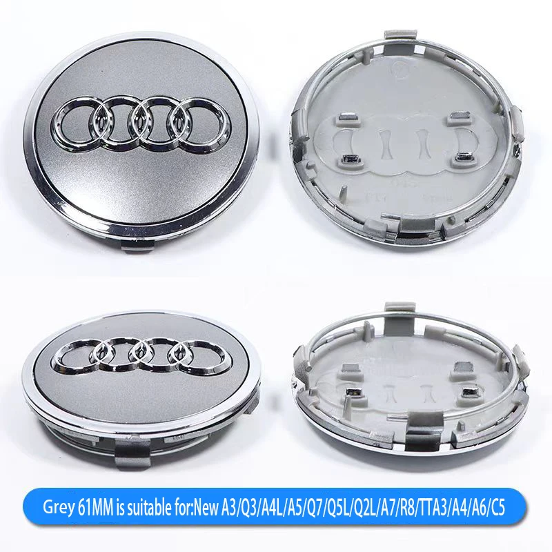 Luxury Car Wheel Hub Cover Set - Sleek Rim Center Cap Decoration Accessories (4 Pieces)
