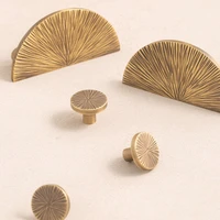 Poignée de porte d'armoire en bronze demi-lune faite à la main, boutons de tiroir de bureau, quincaillerie de meubles, accessoires de cuisine 5