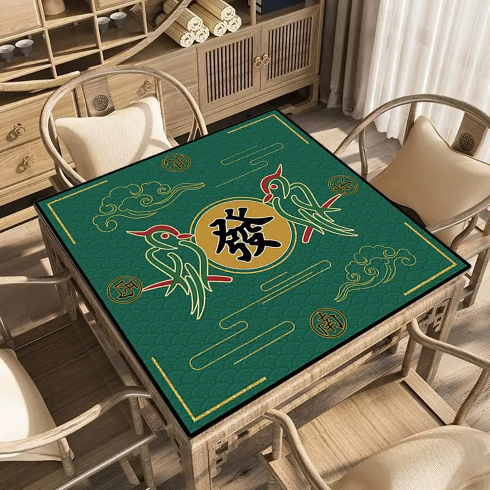 Four-sided Wrapping Table Mat Foldable Anti-slip Mahjong Table Mat for Board Games Decoration Noise Reduction for Mahjong
