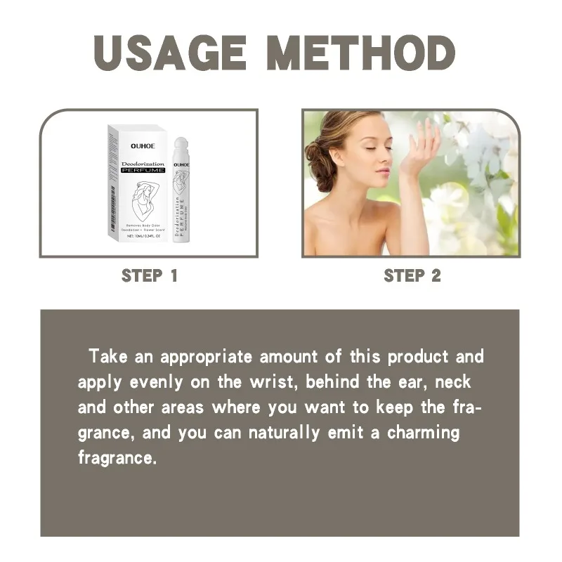 Deodorantion Perfume Roller Ball Long Lasting Aroma Armpit Sweat Deodorizer Moisturizing Refreshing Antiperspirant Skin Care