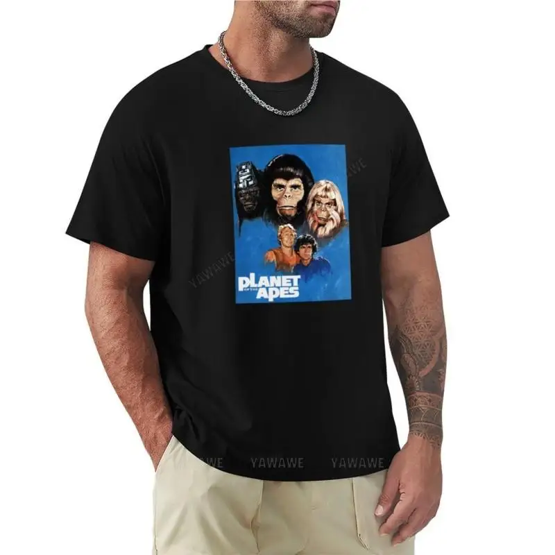 Planet Of The Apes - 70S Tv Series T-Shirt Ragazzi Animal Print Shirt O Neck T-Shirt Hippie Clothes Mens T Shirt Graphic