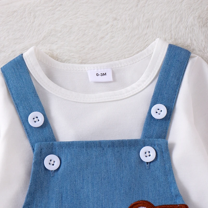 Baby Animal Embroidery Outfit Set 5