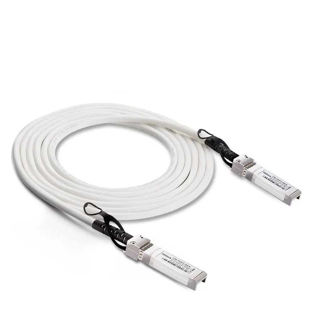 [White] Colored 10G SFP+ DAC Cable - Twinax SFP Cable for Cisco SFP-H10GB-CU0.5M, Arista, Ubiquiti, Mikrotik, 0.5-Meter(1.6ft)