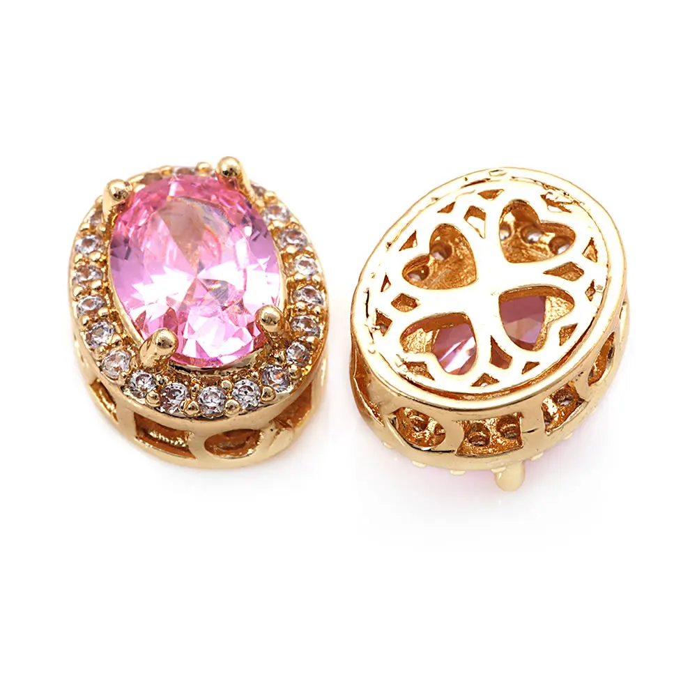 Cuentas de Espaciador Ovaladas de Brasso Dorado 18K Accesorios de Joyería DIY de Alta Calidad - details 7