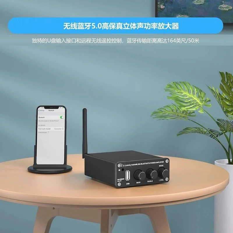 BL20A 블루투스 디지털 파워 앰프 홈 피버 듀얼 채널 USB 파워 앰프용