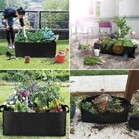 6/7/9/31 Gallons Felt Grow Bag Rectangle Planting Nursery Pot Garden Flower Vegetable Planters Container Greenhouse Planter Tool 2