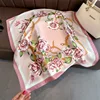 Women Printing Elegance 70X70cm Silk Scarf Spring Summer New Lady Hijab Hairband Soft Headband Ribbon Kerchief Mom Foulard Gift 2