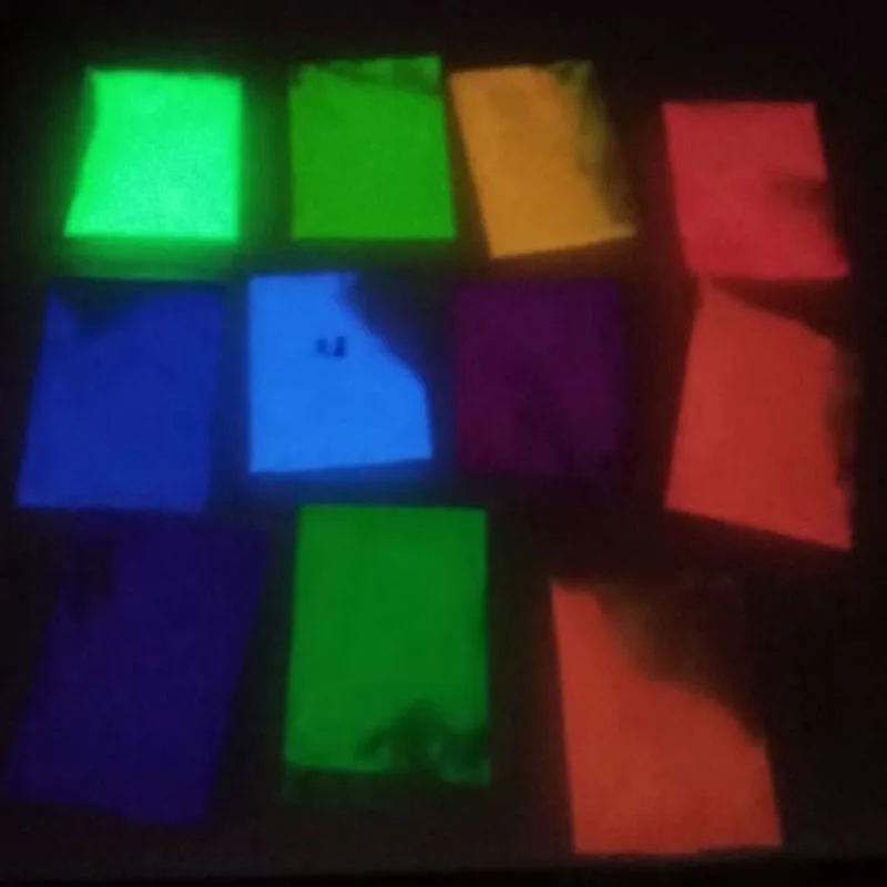 10g glow in the dark powder luminescent pigment High Brightness Luminescent Powder 12 colors luminous pigment fluorescent pigment