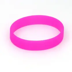 Red and Black Fitness Wristband Set - Silicone Bracelets - Circumference 20cm (Rose Red)
