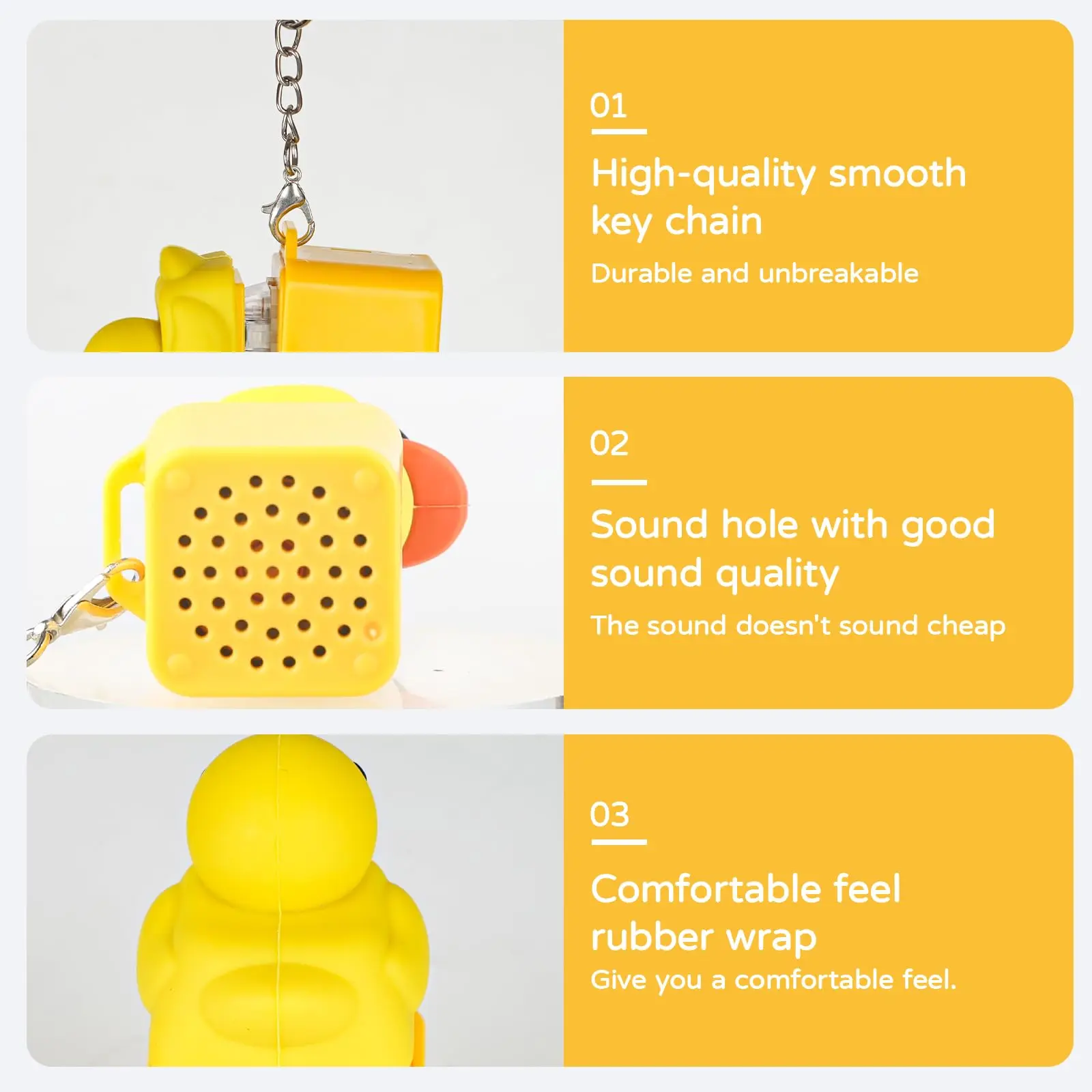 Jouet Anti-stress Canard Coassant Rechargeable - Effets Lumineux, Son Satisfaisant, Porte-clés Pour Anxiété