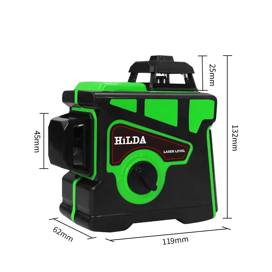 Laser Level 12 Lines 3D Self-Leveling 360 Horizontal And Vertical Cross Green Laser Beam Line