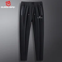 Queshark Men Reflective Ice Silk Quick Dry Running Pants Zipper Pockets Breathable Training Jogging Cycling Fitness Trousers 1