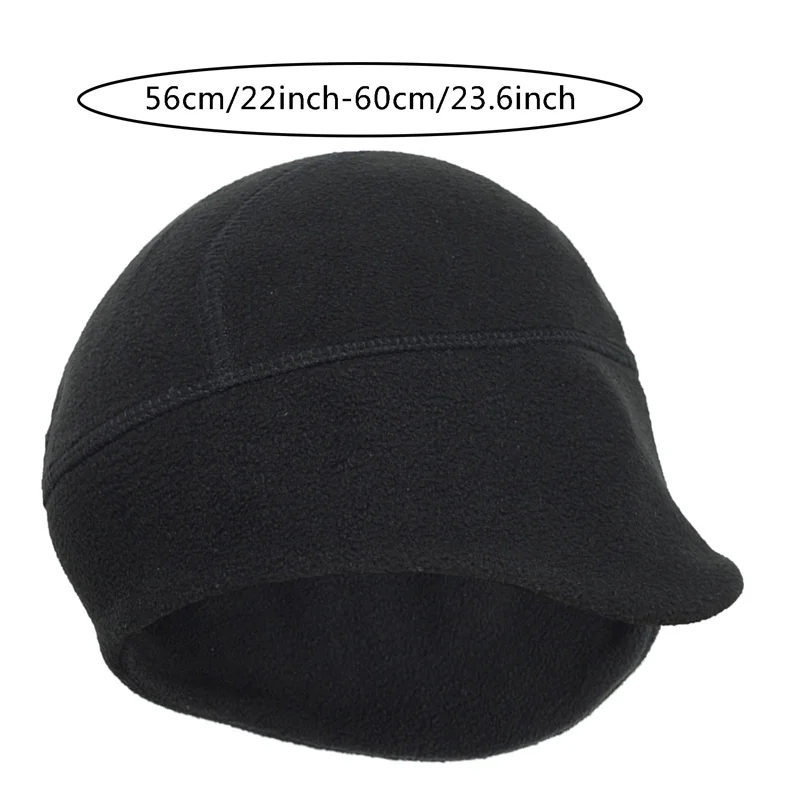 Mens Fleece Thermal Skull Cap Beanie With Ear Flaps Winter Hats - Grey