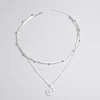 Collier rond à trois couches en argent Sterling 925, chaîne serpent Simple, breloque boule, cadeau de fête de mariage, bijoux exquis pour femmes