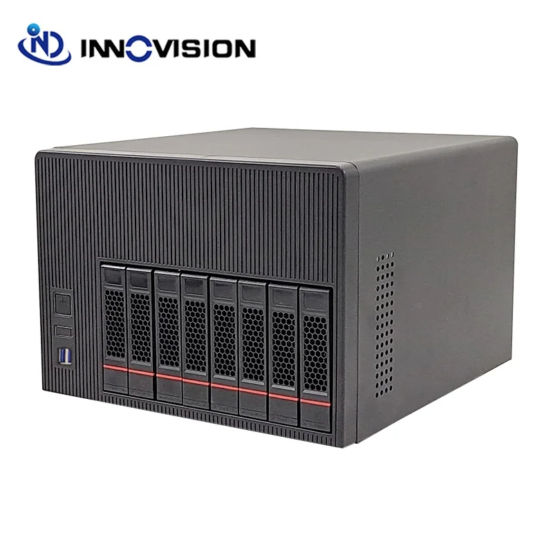 pc case pc chassis hot swap NAS 8 HDD tooless bays case support M-ATX motherboard for cloud date storage