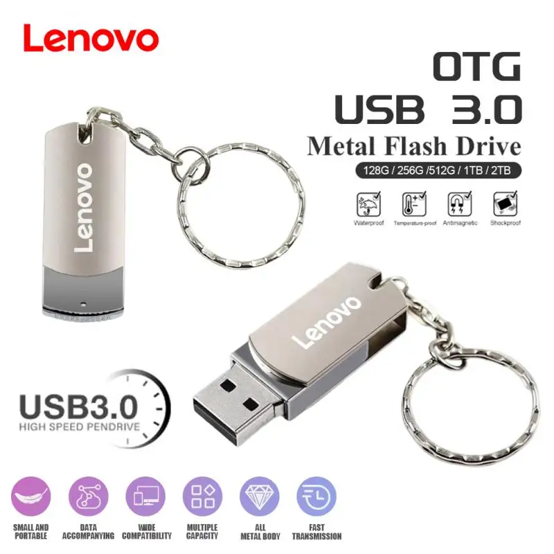 Lenovo Thumb Usb Flash Drives 128Gb Pen Drive Portatile Usb 3.0 High Speed Muslimusb Type C Pendrive Memory Stick Spedizione Gratuita