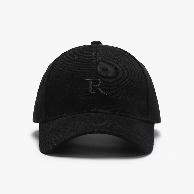 Letters Cotton Visors Embroidery Hard Top Large Size Men's Peaked Cap All-Matching Breathable Curved brim Women's Baseball Cap 2