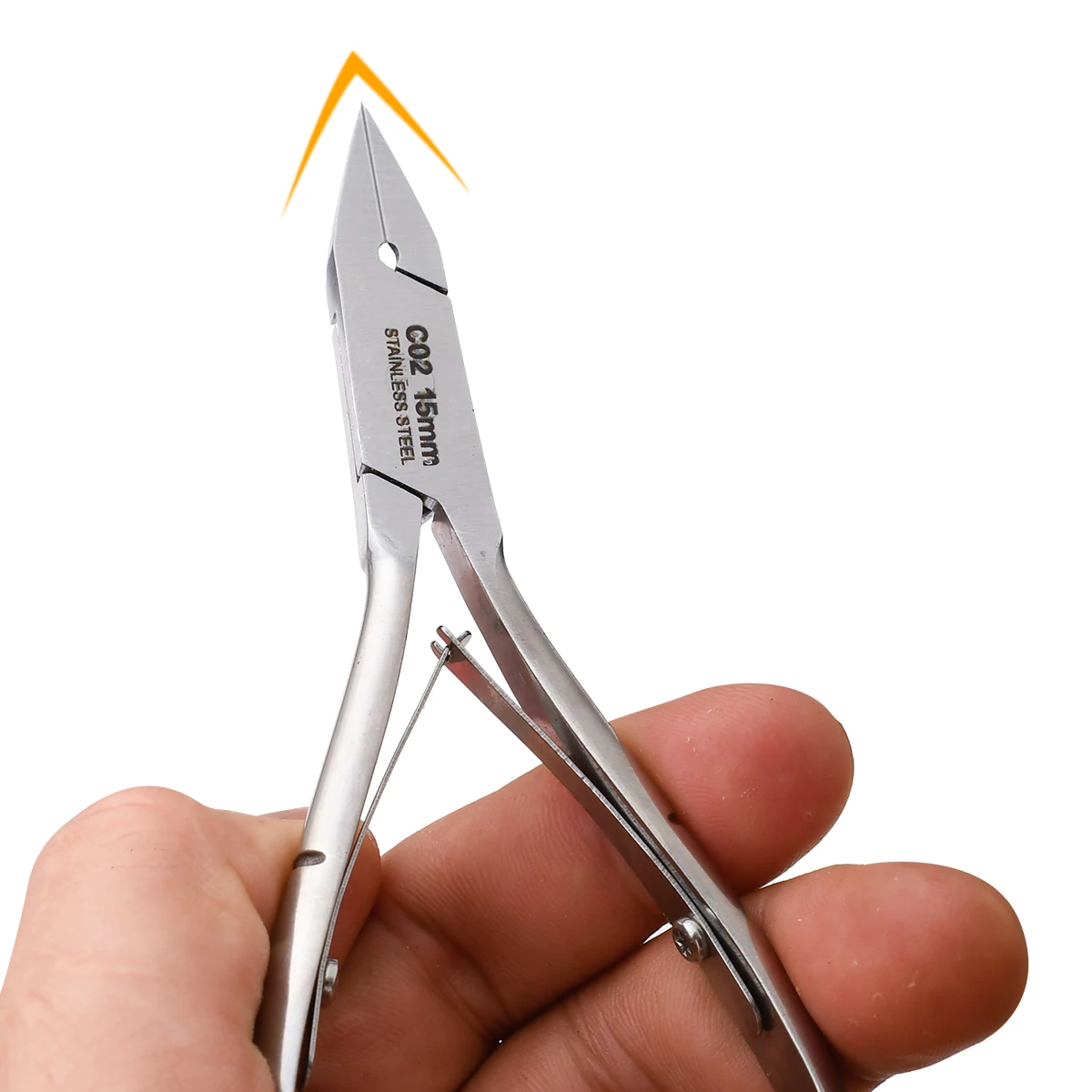 2pcs cuticle pliers, professional stainless steel cuticle cutters Cuticle clippers, pedicure tools for nails and toe nails (silv 3
