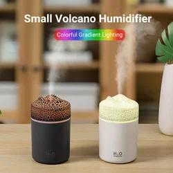 300ML Volcano Air Humidifier USB Aromatherapy Essential Oil Diffuser with LED Light for Home Car Mute Mini Mist Maker Fogger