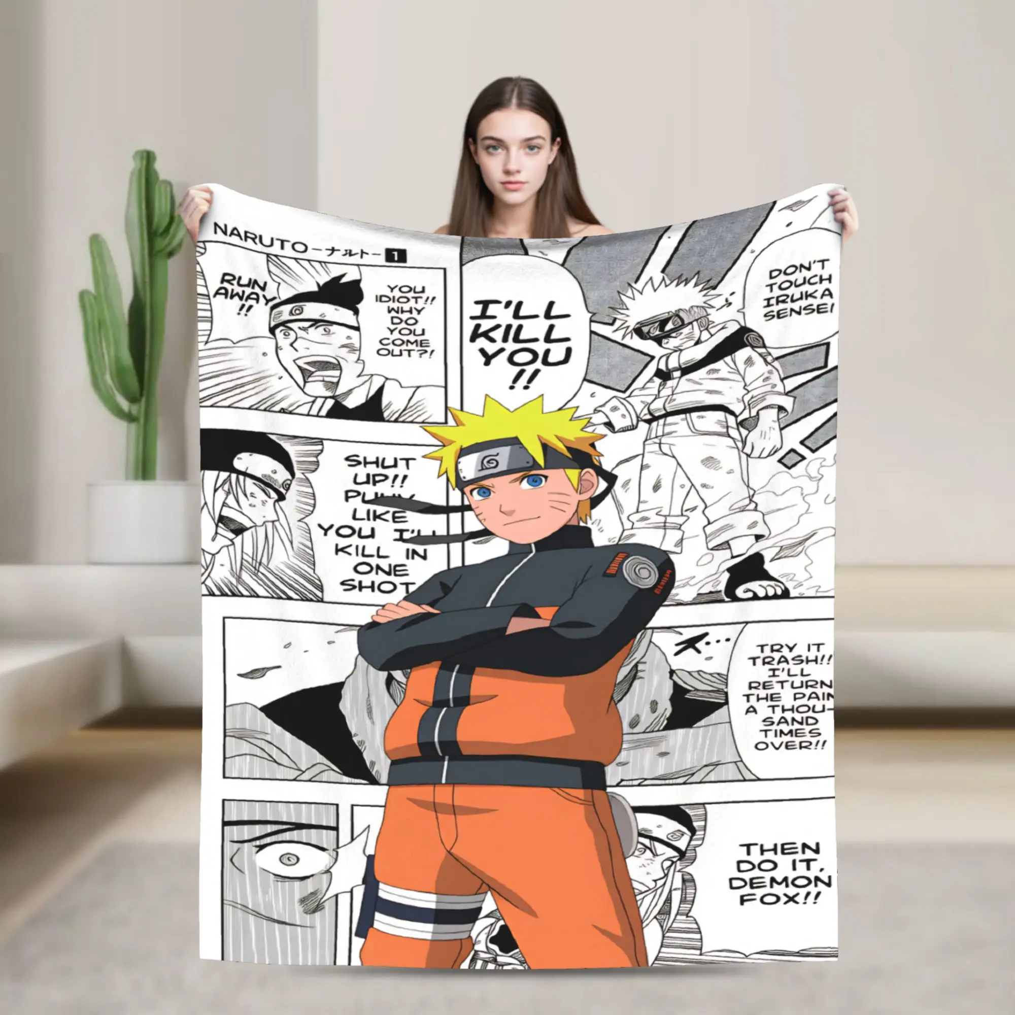 Luxurious Naruto Inspired Soft Fleece Blanket - Warm Flannel Manga Throw