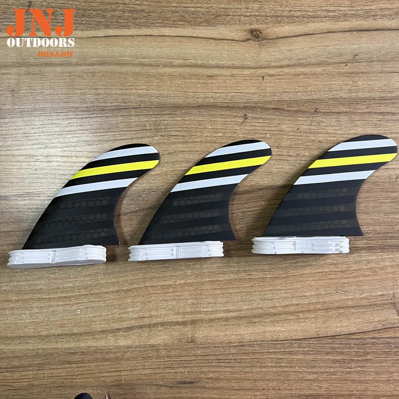 JNJ-FCS 2 Fiberglass Surfboard Fins G7 Large Thruster