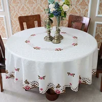 Table Cloth Round Table Luxury Room Aesthetic Tablecloth Coffee Dining Table Cover Embroidered Dust Cover Lace Home Decor 2