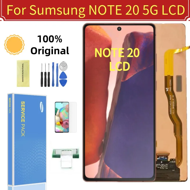 

100%Original 6.7''AMOLED LCD Screen For Samsung Galaxy Note20 5G LCD Display Touch Screen Digitizer For note 20 N980 N980F N980B