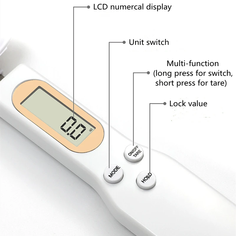 Kitchen Measuring Spoons Electronic Scale Measuring Spoon Set Electronic Kitchen Scale Electronic Measuring Spoon 500g 0.1g LCD Digital Food Flour Spoon Scale Mini Kitchen Tool For Milk Coffee