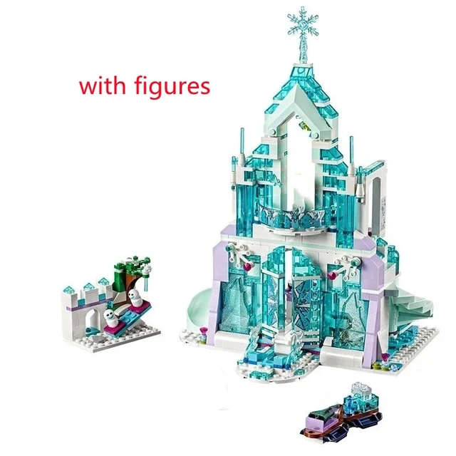 Stock Cartoon Girl Princess Ice Castle 10664 Sleigh Adventure 10666 Bricks Set Compatible 41148 43172 Building Blocks Kids Toys 2