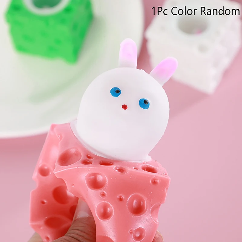

Rabbit Cup Squeezing Toys Kids Sensory Stress Relief Toy Adults Children Cute Cartoon Squeeze Toys Pinching Toy Gift