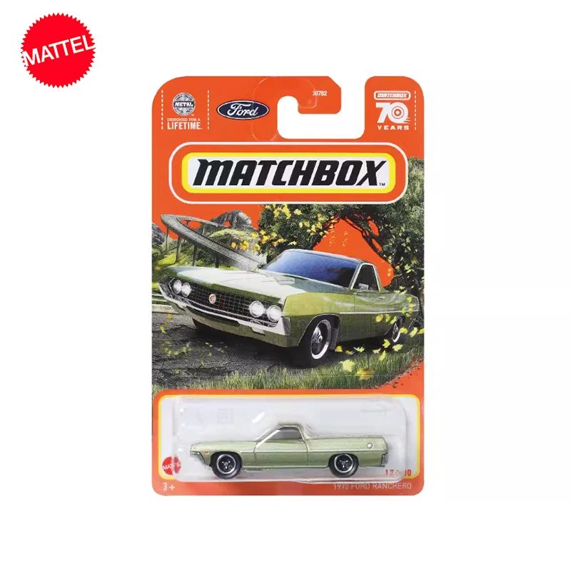 Original Mattel Matchbox 30782 Car 1/64 Diecast 1970 Ford Ranchero Pick Up Vehicle Toys for Boys Collection Birthday Kids Gift