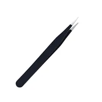 Black Stainless Steel Curved Straight Nail Art Tweezers Manicure Tools Eyebrow Eyebrow Multipurpose Make-up Pedicure Accessories 5