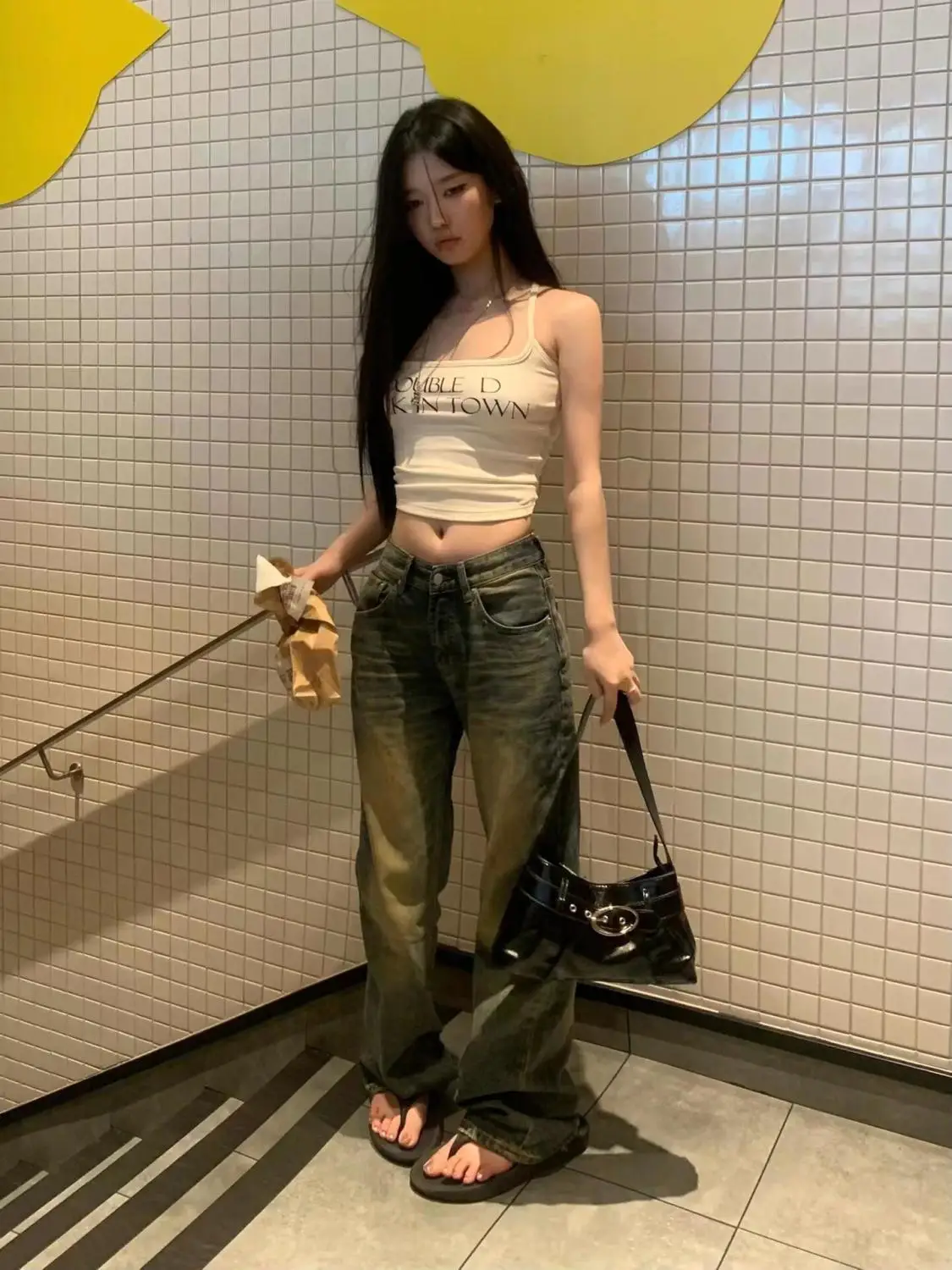 JIAERDI Sweet Cool Black Y2k Handbag Wallet Women Fashionable  Pu Leather Shoulder Bags Female Versatile Underarm Bag 2025 New