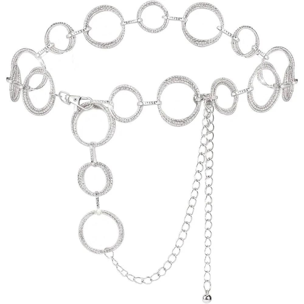 O-Ring Chain Belts Waist Belt Links for Women Metal Link  display picture 3