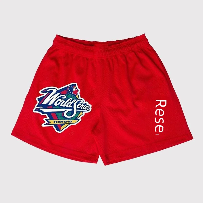 American Fashion Brand La Casual Shorts Fitness Basketball Sports Mesh Breathable Four-point Pants Beach Pants Men Women