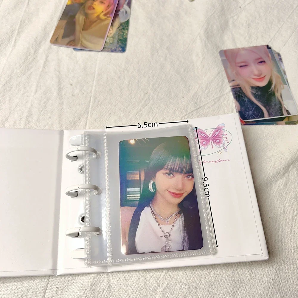

3 Inches Butterfly Kpop Idol Photocard Holder Binder Photo Album Photocards Collect Book Album For Photographs Cute Stationery
