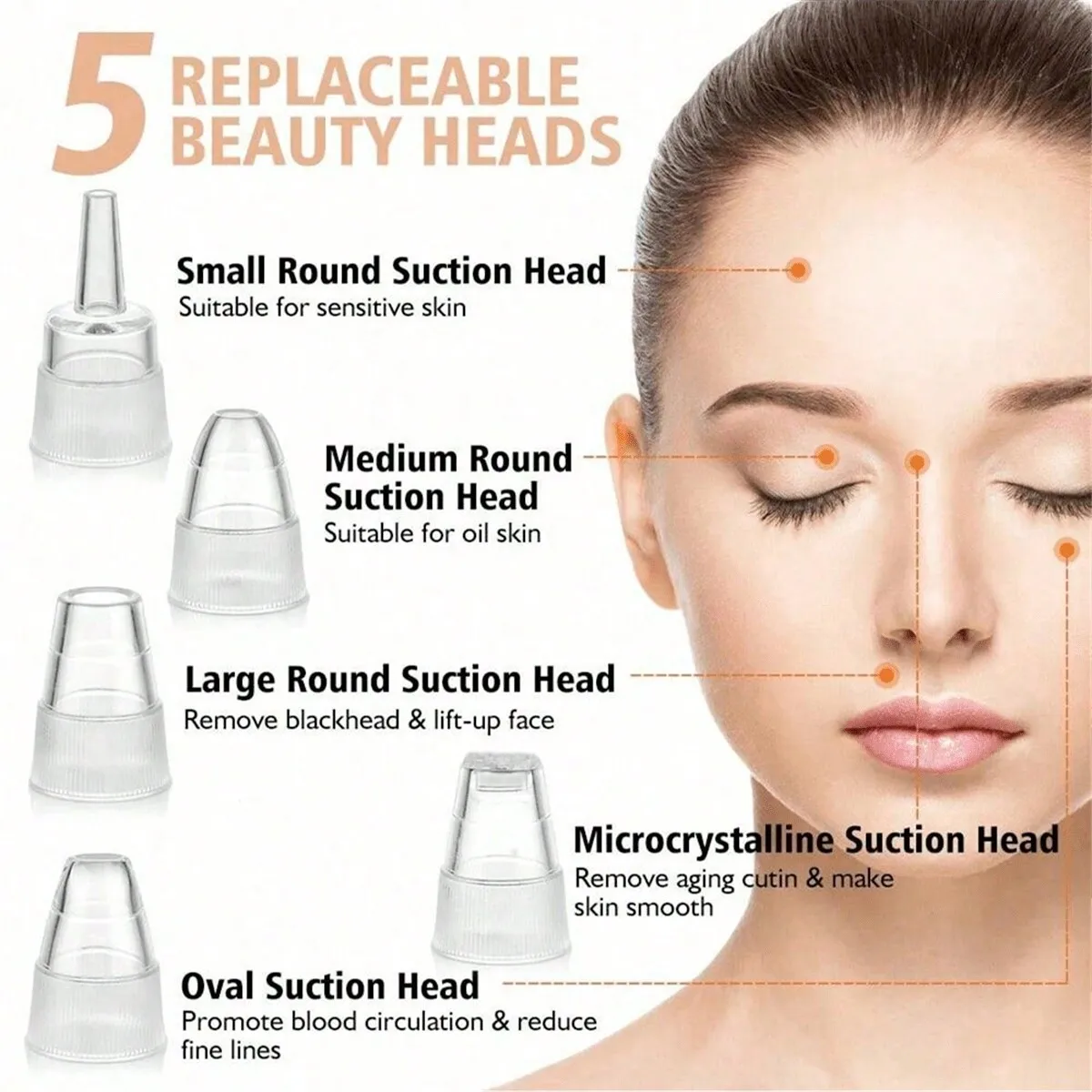 Electric Blackhead Remover Pore Vacuum Acne Cleaner 3