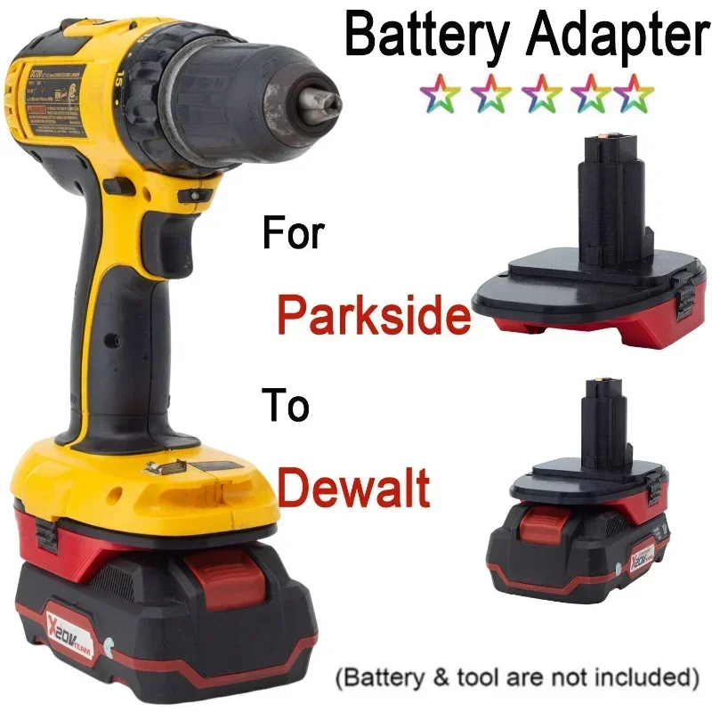 For Parkside Lidl X20V Li-ion Battery Converter Adapter to for DeWalt 18V Nickel Electric Power Tool Accessories (only adapter)