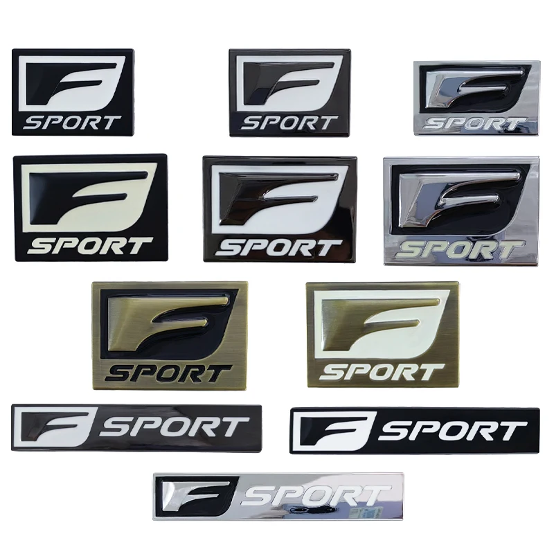 3d Metal F Sport Logo Car Fender Emblem Trunk Badge Decal For Lexus RX NX IS 300 IS350 CT 200H F GS Sport Sticker Accessories