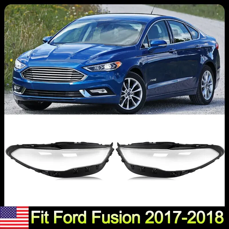 

Для Ford Fusion 2017-2018 левая фотолампа налобный фонарь крышка объектива