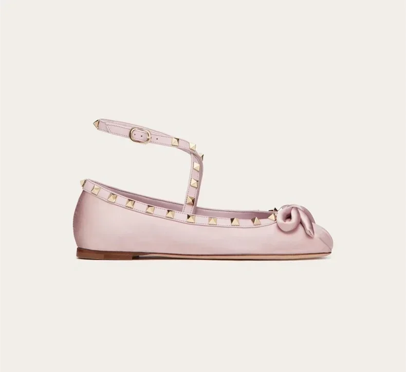 2024 Estate Nuove Donne Balletto Scarpe Piatte Moda Testa Quadrata Comoda Mary Jane Studente 34-44 Grandi Scarpe Piatte 2