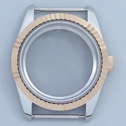 Elegant 36mm/39mm Sapphire Glass Waterproof Watch Case for Custom Mods - Women's Edition (Silvery Rose Gold 6)