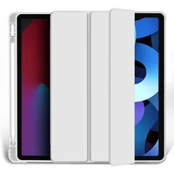 Funda Magnética de Piel Premium de Triple Plegado con Slot para Bolígrafo para Tableta de 12.1 Pulgadas