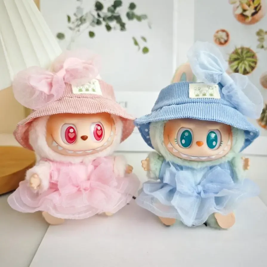 For 17cm Labubu v2 sitting labubu outfit Fashion Clothes